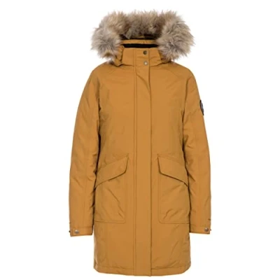 Abbildung von DLX Trespass Damen Warme Lange Daunenjacke Mit Abnehmbarer Kapuze BETTANY, Sandstone, S, FAJKDOTR0003_SANS