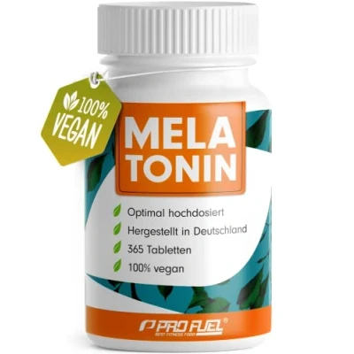 Abbildung von Melatonin 365 Tabletten (24 Monate) 0,5 mg bioaktives pro Tag (1/2 Tablette) Optimal hochdosiert Laborgeprüft Ohne unerwünschte Zusatzstoff Made in Germany 100% vegan