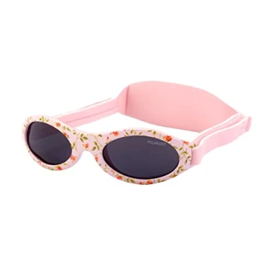 Abbildung von Kiddus Polarisierte Babysonnenbrille für Neugeborene Jungen Mädchen. Von 0 Monaten bis 2 Jahren. 100% Schutz UV400 Sonnenfilter. Silikon Nasensteg. Verstellbares weiches Band. BPA Frei. PREMIUM