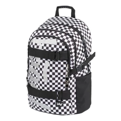 Abbildung von Baagl Schulrucksack für Jungen Mädchen Teenager Skateboard Rucksack Kinderrucksack mit Laptopfach und Brustgurt Schule, Weiterführendeschule, Mittelschule (Skate Ska)