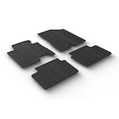 Abbildung von Gledring 0206 Fußmattensatz Gummi vorne und hinten 4 schwarz 750mm 550mm KIA: cee‘d II Sportswagon, Hatchback