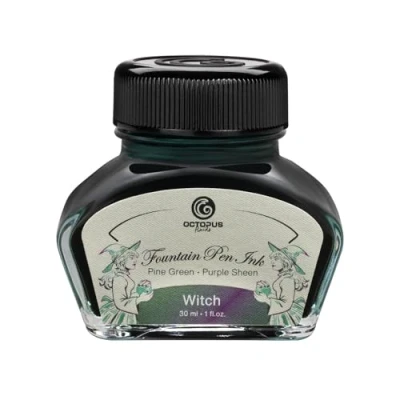 Abbildung von Octopus Fluids Witch Sheen Ink, Füllhaltertinte im Tintenglas, Tinte, Grün, 30 ml