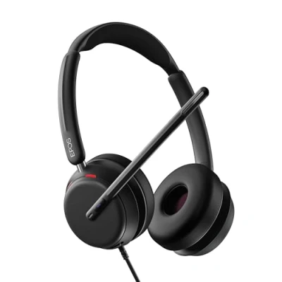 Abbildung von EPOS Impact 860T Microsoft Teams Zertifiziertes Doppelseitiges Headset für gesteigerte Büroeffizienz, Überlegener Wideband Klang, USB C Konnektivität
