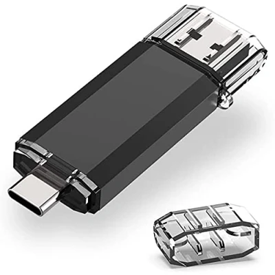 Abbildung von RAOYI 2 IN 1 USB C Stick 64GB, 3.0 &amp;Typ OTG Dual Flash Laufwerk, Type Speicherstick für Tablet/iPhone 15 Smartphone Android Samsung, Huawei, Honor, Xiaomi/PC/Laptop (Schwarz)