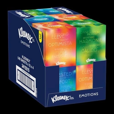 Abbildung von Kleenex Kosmetiktücher Boxen, für den täglichen Gebrauch, 3 lagig, Collection Würfel, 12 x 48 Tücher