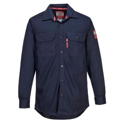 Abbildung von Portwest Bizflame 88/12 Hemd, Größe: M, Farbe: Marine, FR89NARM