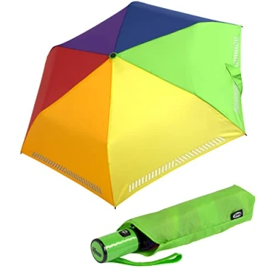 Abbildung von iX brella Automatik Kinderschirm Safety Reflex extra leicht Regenbogen