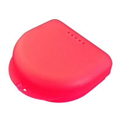 Abbildung von Snorflex kleine Zahnspangendose, Retainer Dentalbox, KFO Box, small (Rosa transluzent)