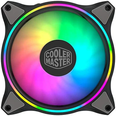 Abbildung von Cooler Master MasterFan MF120 Halo ARGB Dual Ring adressierbare RGB Beleuchtung, Gehäuse und Kühlung Hybrid Lüfterblattdesign mit Smart Sensor Vibrationsdämpfungsrahmen 120 mm