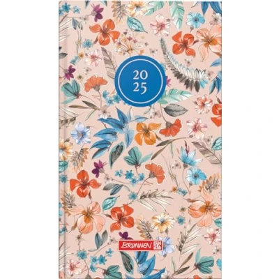 Abbildung von BRUNNEN Taschenkalender Modell 756 (2025) „Botanical“, 2 Seiten = 1 Woche, A6, 144 Seiten, Grafik Einband, bunt