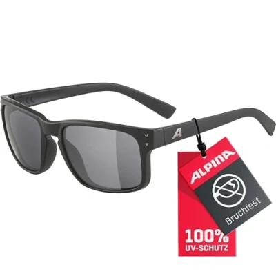 Abbildung von ALPINA KOSMIC Verspiegelte und Bruchsichere Sonnenbrille Mit 100% UV Schutz Für Erwachsene, black matt, One Size