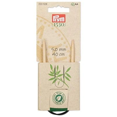 Abbildung von Prym 222528 Rundstricknadel 1530, Bambus, 40cm, 5,0mm, Holzfarben