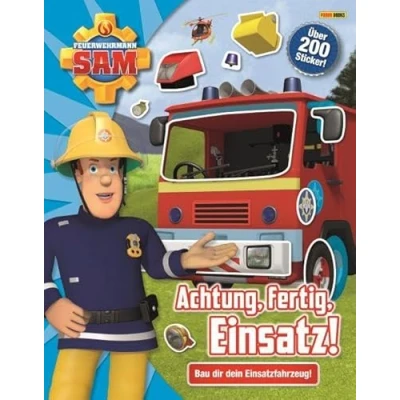 Abbildung von Feuerwehrmann Sam: Achtung, fertig, Einsatz!: Bau dir dein Einsatzfahrzeug!: Stickerbuch