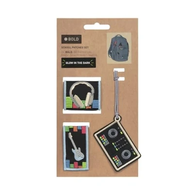 Abbildung von LÄSSIG BOLD Anhänger und Patches Set (2 Stk.) mit Druckknopf/BOLD Match School Music