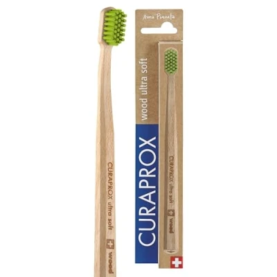 Abbildung von Curaprox wood ultra soft toothbrush, bristle colour: green