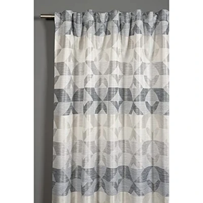 Abbildung von GARDINIA Vorhang mit verdeckten Schlaufen und Gardinenband, Blickdicht, Lichtdurchlässig, Gardine Jacquard Raute, Grau, 140 x 175 cm