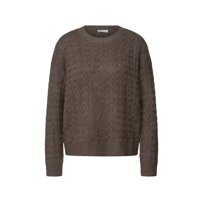 Abbildung von Street One Kuscheliger Struktur Strickpullover, Damen, Größe: 42, Braun