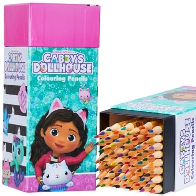 Abbildung von Gabby&#039;s Dollhouse Buntstifte Set für Mädchen, 72 Stück Holzstifte Farbstifte Colored Pencils Mitbringsel Kinder Geschenke