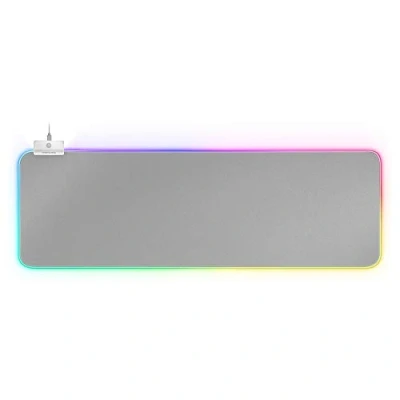 Abbildung von Mars Gaming MMPRGB2S, XXL Mauspad, RGB 12 Modi, 2 USB 2.0, Weiß Silber