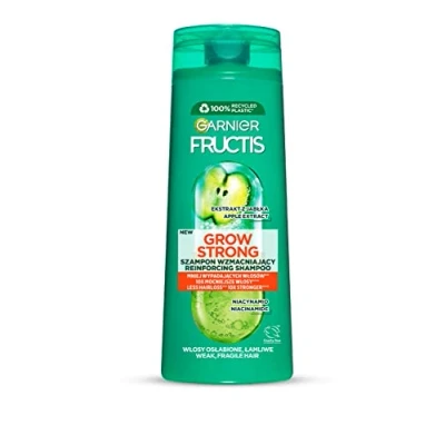 Abbildung von Garnier Fructis Grow Strong HaarShampoo mit Bruchneigung, stärkt und vermindert das Ausfall, 400 ml