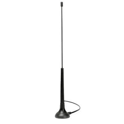 Abbildung von Stab Antenne für 3G, 2G, GSM, WLAN, Bluetooth, HSDPA, UMTS, WiFi Funknetze mit Magnet Standfuß und SMA/M Stecker 2,5m Anschluss Kabel 5 dBi Verstärkung, Gewinn