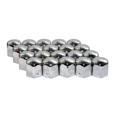 Abbildung von EUFAB 15231 Verchromte Radschraubenkappen, 19 mm, Metall, 20 Stück im Blister