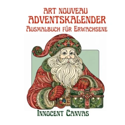 Abbildung von ART NOUVEAU ADVENTSKALENDER Ausmalbuch für Erwachsene: Eine Elegante Reise Bis Weihnachten: 25 Tage Zum Ausmalen