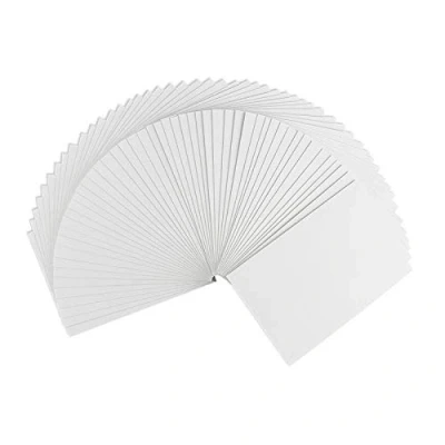 Abbildung von Ideen mit Herz Klappkarten Set blanko 50 Faltkarten Karten zum Selbstgestalten ideal Basteln von Grußkarten &amp; Einladungskarten Din C6 (10,5 cm x 14,8 cm) 230 g/m² weiß Stück