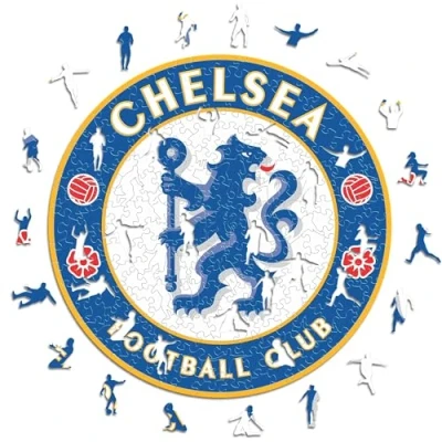 Abbildung von Iconic Puzzles, Chelsea Crest, 100% ökologisch nachhaltiges Holzpuzzle mit offizieller Lizenz, Größe M, 270 Teile