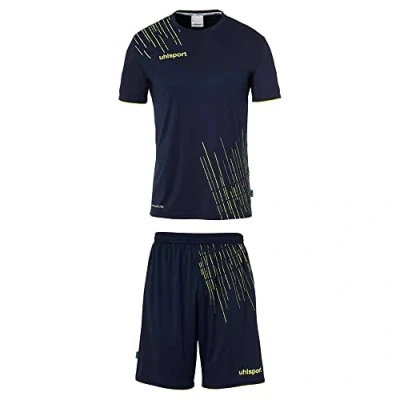 Abbildung von Uhlsport Herren Score 26 Fußball Trikot Set Bestehend Aus Trainings Shirt Und Hose, Marine/Fluo Gelb, S EU