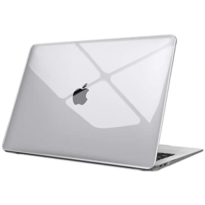 Abbildung von Fintie Hülle kompatibel mit MacBook Air 13 (2018 2020 Version) A2337(M1)/A2179/A1932, Ultradünne Hartschale Schutzhülle Snap Case, Transparent Klar