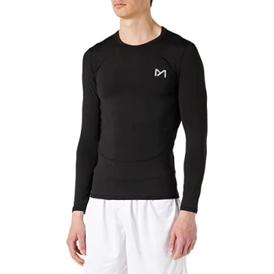 Abbildung von MEETYOO Kompressionsshirt Herren, Funktionsshirt Langarm Fitnessshirt Männer Sportshirt Atmungsaktiv Laufshirt für Laufen Jogging Sport Turnhalle