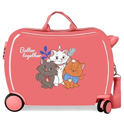 Abbildung von Disney Aristogatos Kinderkoffer Koralle 50 x 39 20 cm starr ABS Kombinationsverschluss seitlich 78 l 1,8 kg 4 Räder Handgepäck, rot,