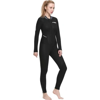 Abbildung von Cressi Women&#039;s Endurance Man Monopiece Wetsuit Einteiliger Damen Neoprenanzug aus 3mm Schwarz, doppelt gefüttertem Neopren zum Tauchen und Schnorcheln, M/3