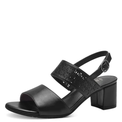 Abbildung von Jana Damen Sandalen mit Absatz Festlich Vegan, Schwarz (Black), 39 EU