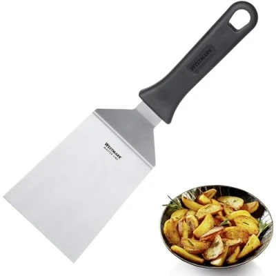 Abbildung von Westmark Profi Wender/Grill Spachtel, Gewinkelt, Starr, Geschlossen, Klingenmaß: 9 x 11,5 cm, Länge: 29 Rostfreier Edelstahl/Kunststoff, Master Line, Schwarz/Silber, 13442270