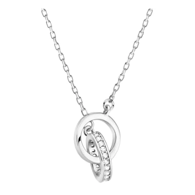 Abbildung von Sofia Milani Damen Halskette 925 Silber mit Zirkonia Steinen Kreis Anhänger 50374
