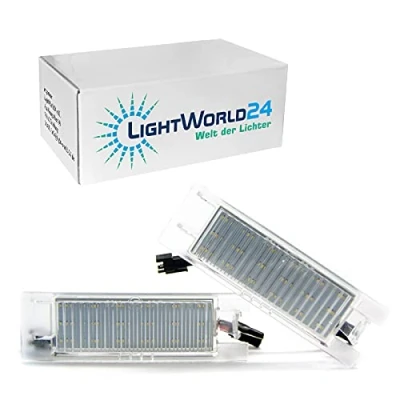 Abbildung von LIGHTWORLD24 LED Kennzeichenbeleuchtung Ersatz für Ope l Zafira B Vectra C Corsa D Insigina Astra J H Adam Cascada Meriva A/B Tigra Twin Top Nummernschildleuchten Xenon 2 Stück