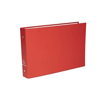 Abbildung von Exacompta 51059E Karteikarten Ringbuch DIN A5 aus Karton mit Kunststoffbezug außen 2 O Ringmechanik Rücken 25 mm 1 Stück Zufallsfarbe ideal für eine ordentliche Ablage Ihrer