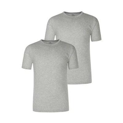 Abbildung von Ragman Herren Doppelpack 2 T Shirts mit Rundhals, Grau Melange, XXL