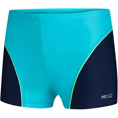 Abbildung von Aqua Speed Badehose für Jungen + gratis eBook Schwimmhose UV Badepants Swim Pants Kinder Badebekleidung Gr. 140 24. Turquoise Blau Leo