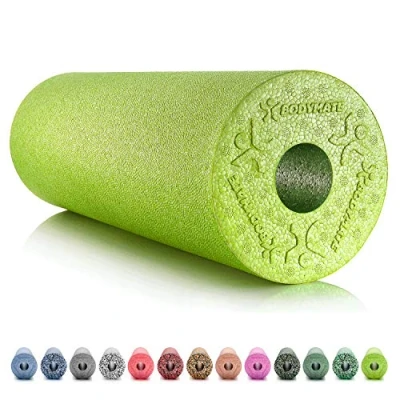Abbildung von BODYMATE Faszienrolle Standard Mittel Hart mit Gratis E Book Apfel Grün 45x15cm