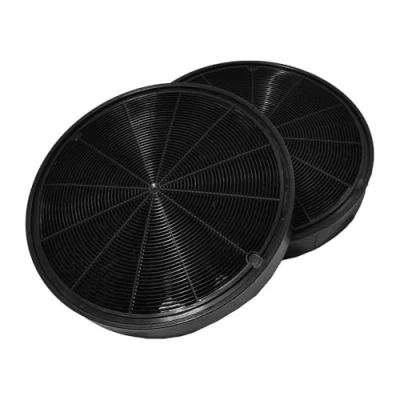 Abbildung von 2x AllSpares Aktivkohlefilter für Dunstabzugshauben geeignet Franke 1120016755 AEG Electrolux MCFEF02, EFF62, E3CFF62 Faber 112.0016.755 Siemens LZ55651 Bosch DHZ5316, 00748733 Ø200 mm