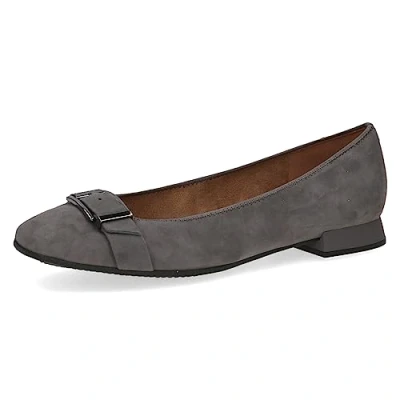Abbildung von Caprice Klassischer Ballerina, Damen, Größe: 37, Dk grey suede Schuhe