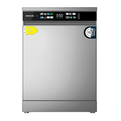 Abbildung von Cecotec Geschirrspüler 60 cm Freistehend Bolero Aguazero 6210 Inox D. 15 Bestecke, energieeffizient, XXL Fullcolor Display, drittes Fach, 14 Programme, Dual Zone Wash, verstellbares Edelstahl
