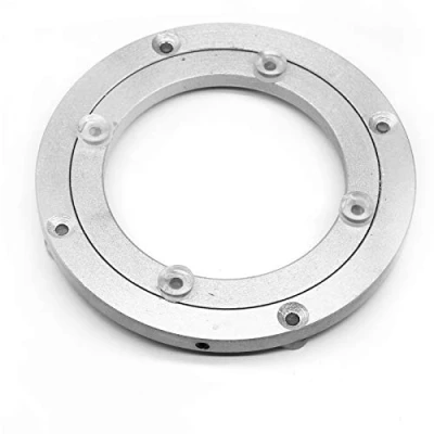 Abbildung von Robuster Drehteller aus Aluminiumlegierung, drehbares Kugellager, runder Esstisch, Glatte Drehplatte für Tischplatte, zum Servieren von Messen.