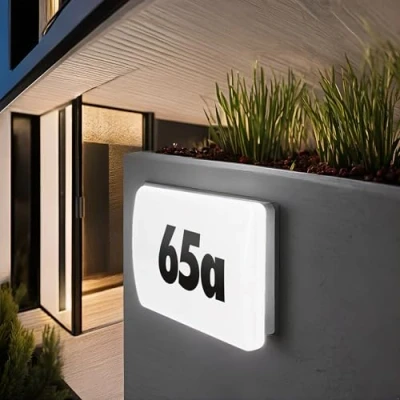 Abbildung von LED Hausnummernleuchte IP65, Dämmerungssensor, tagesweiß 4000K