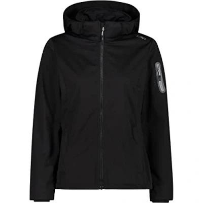 Abbildung von CMP ZIP HOOD Softshelljacke, Damen, Größe: 40, Schwarz
