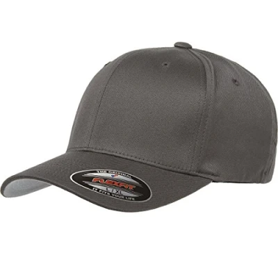 Abbildung von Yupoong Herren Men&#039;s Athletic Baseball Fitted Cap Taillierte Baseballkappe, Dunkel_Grau, L/XL