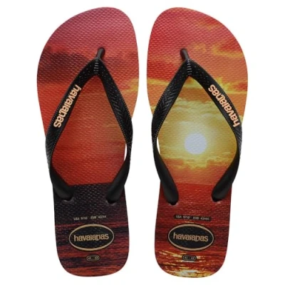 Abbildung von Havaianas HYPE Badezehentrenner, Herren, Größe: 37 38, Black/peach Schuhe